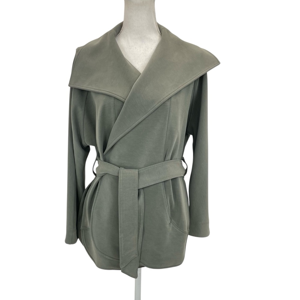 Lululemon Softstreme Belted Wrap Jacket Grey Sage XS/S - Picture 6 of 16